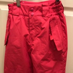 Girls pink snow pants